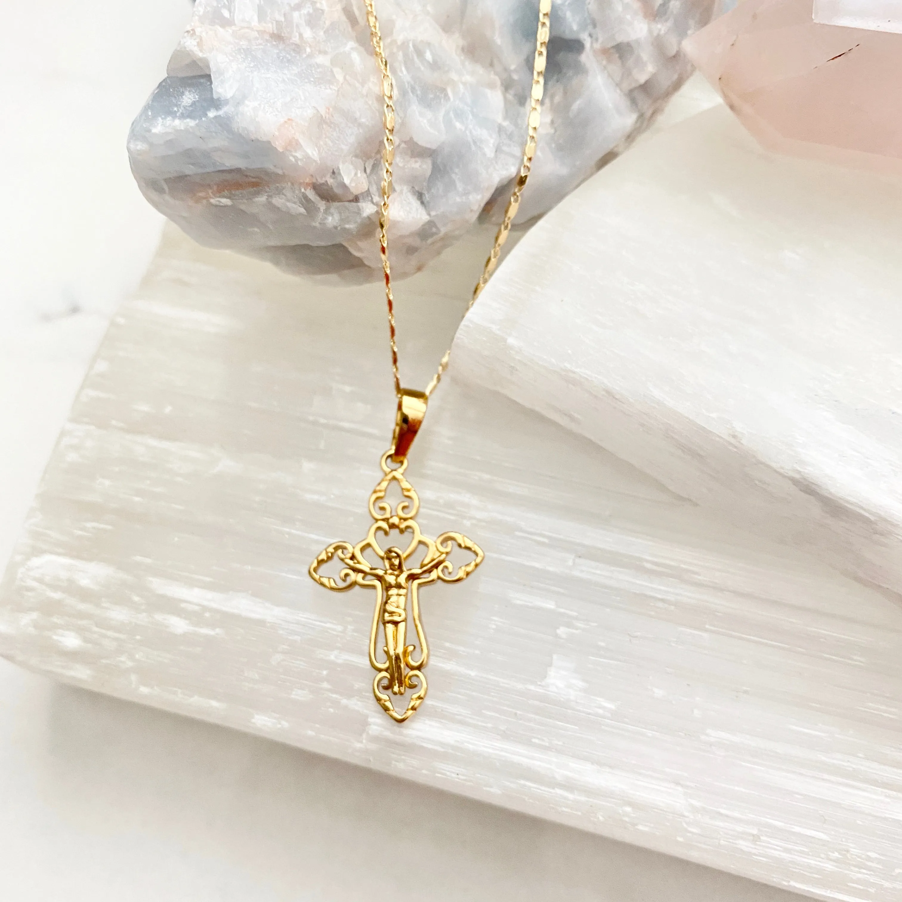 Gold Crucifix Necklace