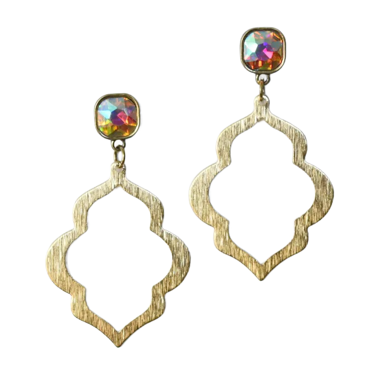 Gold Geometric Drop Earring