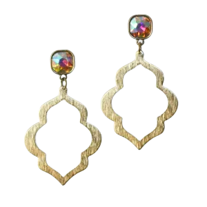 Gold Geometric Drop Earring