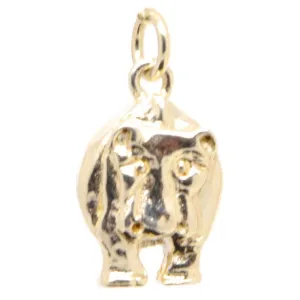 Gold Large Hippo Charm