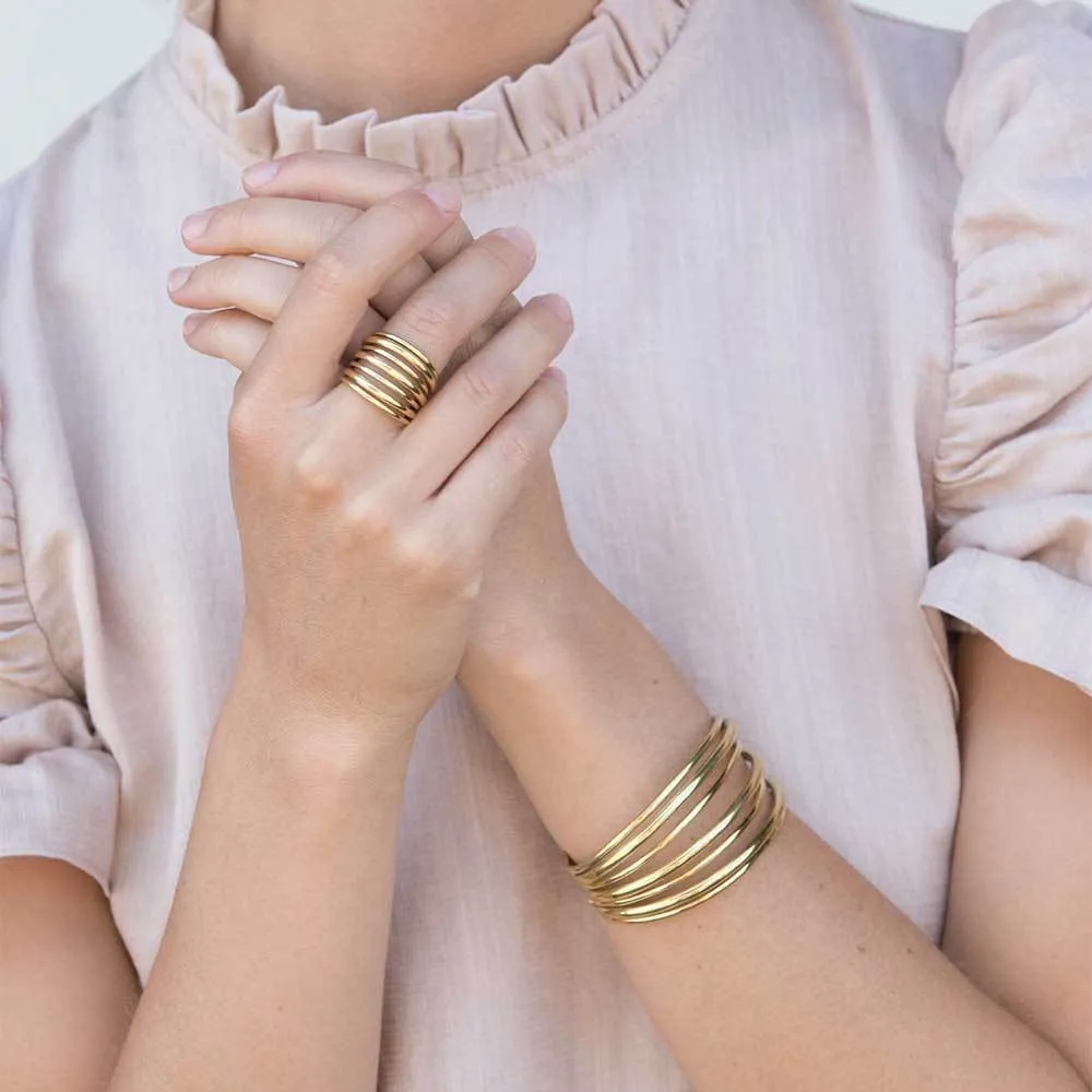 Gold Layered Strand Ring
