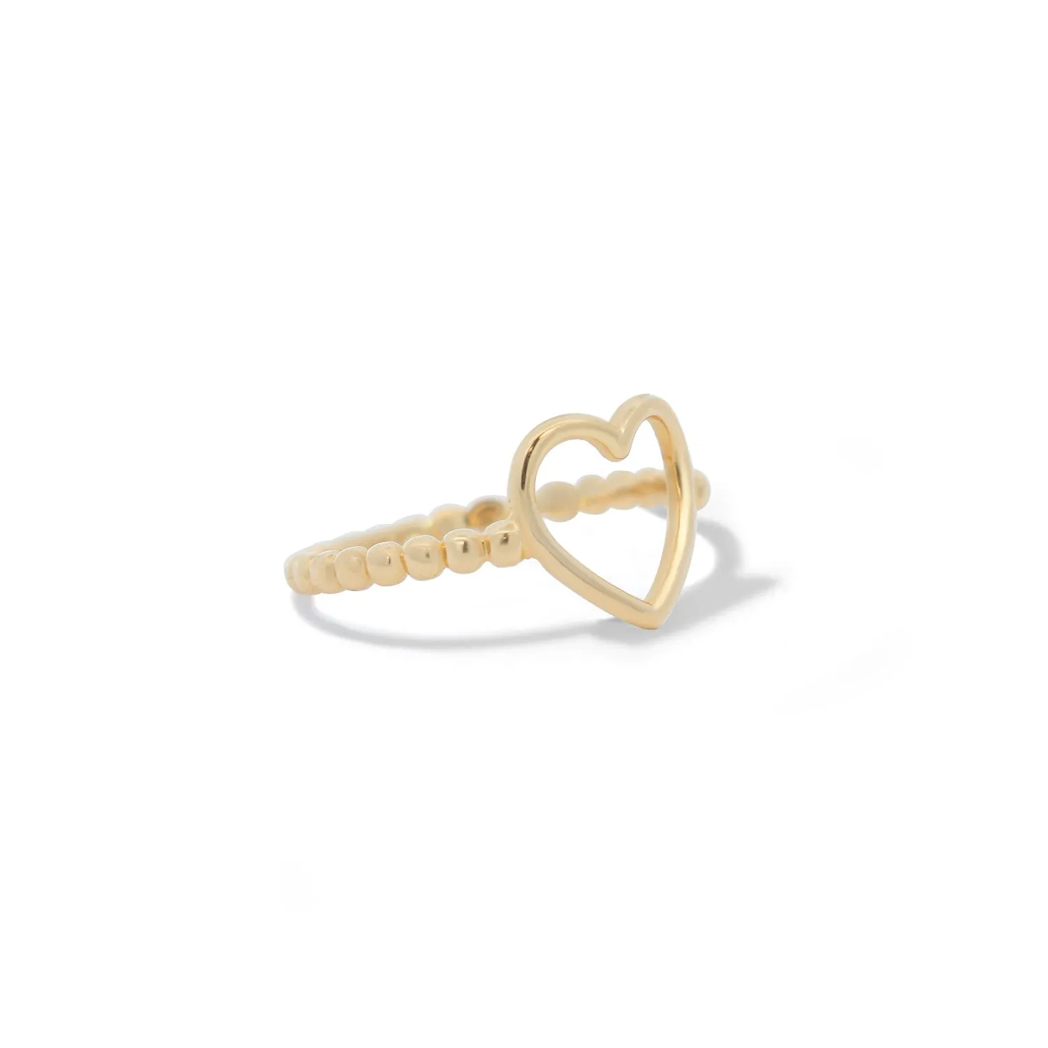 Gold Open Heart Ring