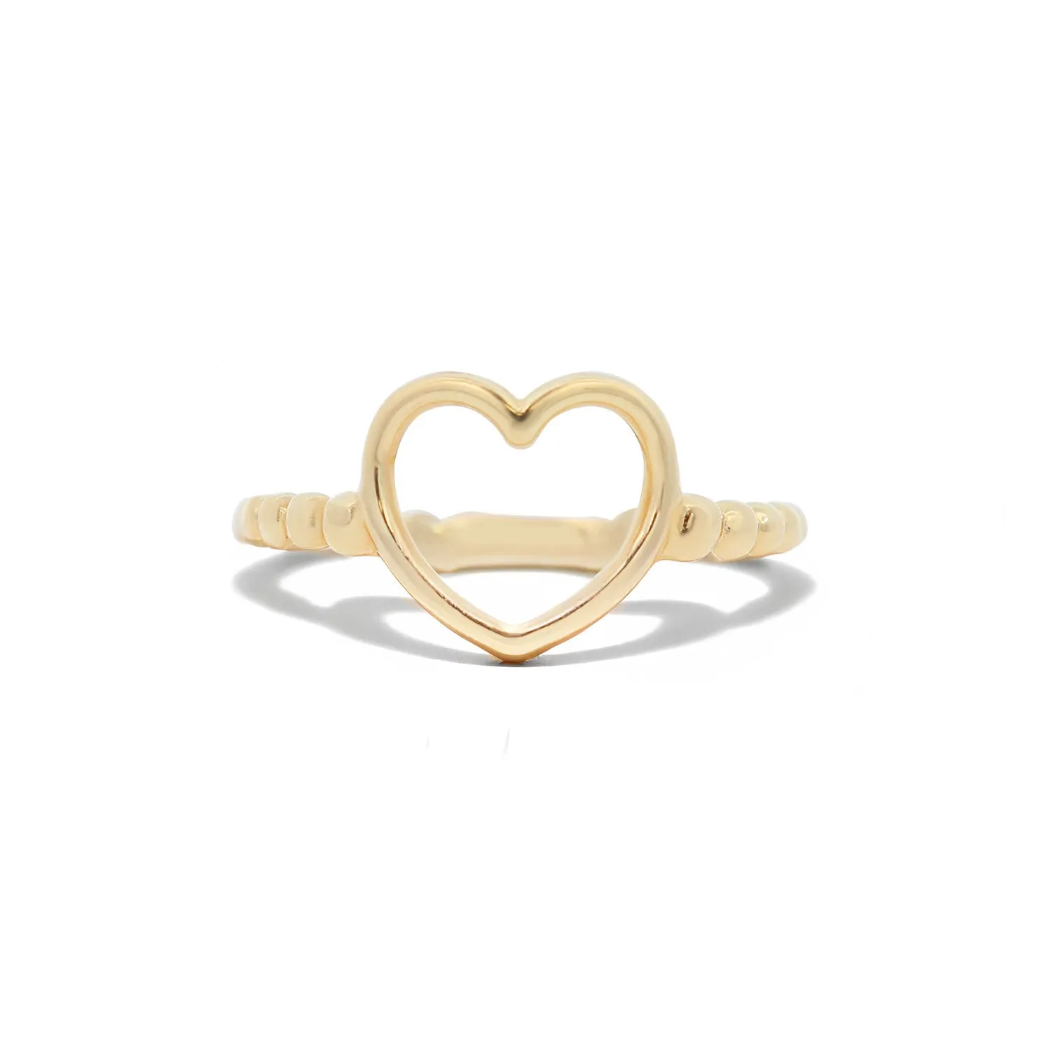 Gold Open Heart Ring