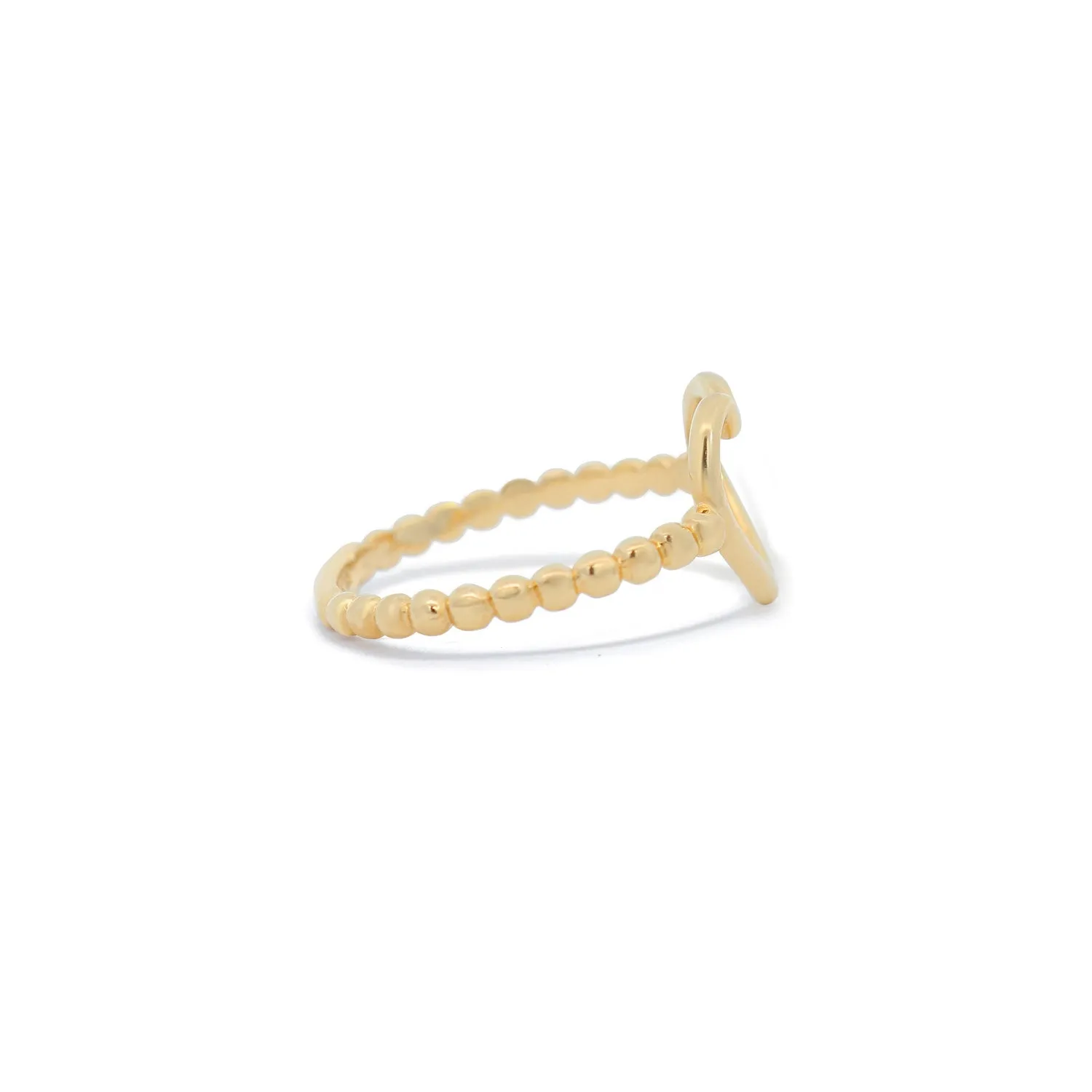 Gold Open Heart Ring