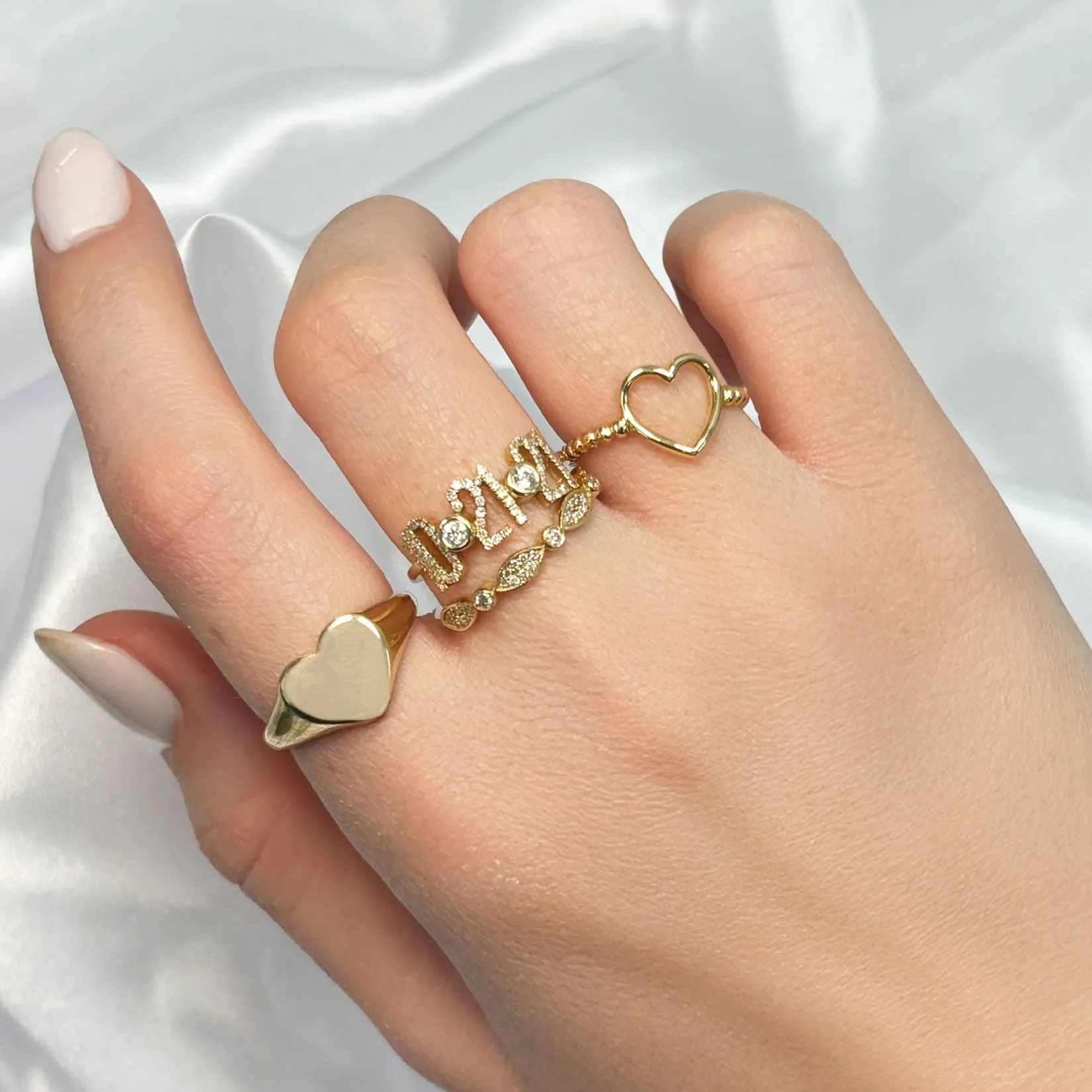 Gold Open Heart Ring