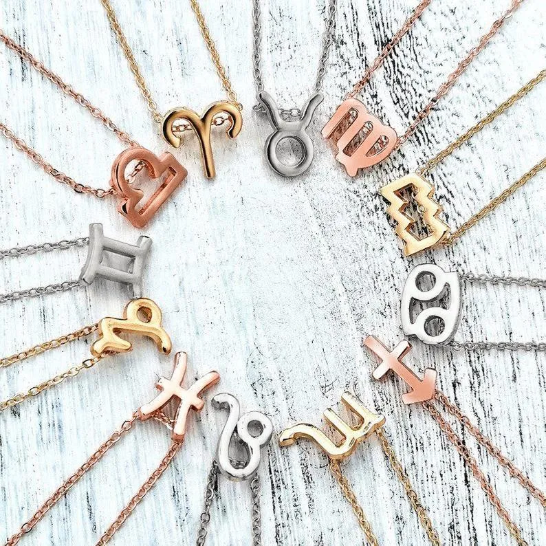 Gold Plated Zodiac, Horoscope, Pendant Necklaces