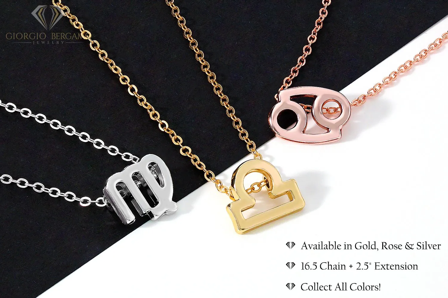 Gold Plated Zodiac, Horoscope, Pendant Necklaces
