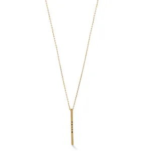 GOLD "FAITH" BAR PENDANT NECKLACE #N4401GLD (TF3)