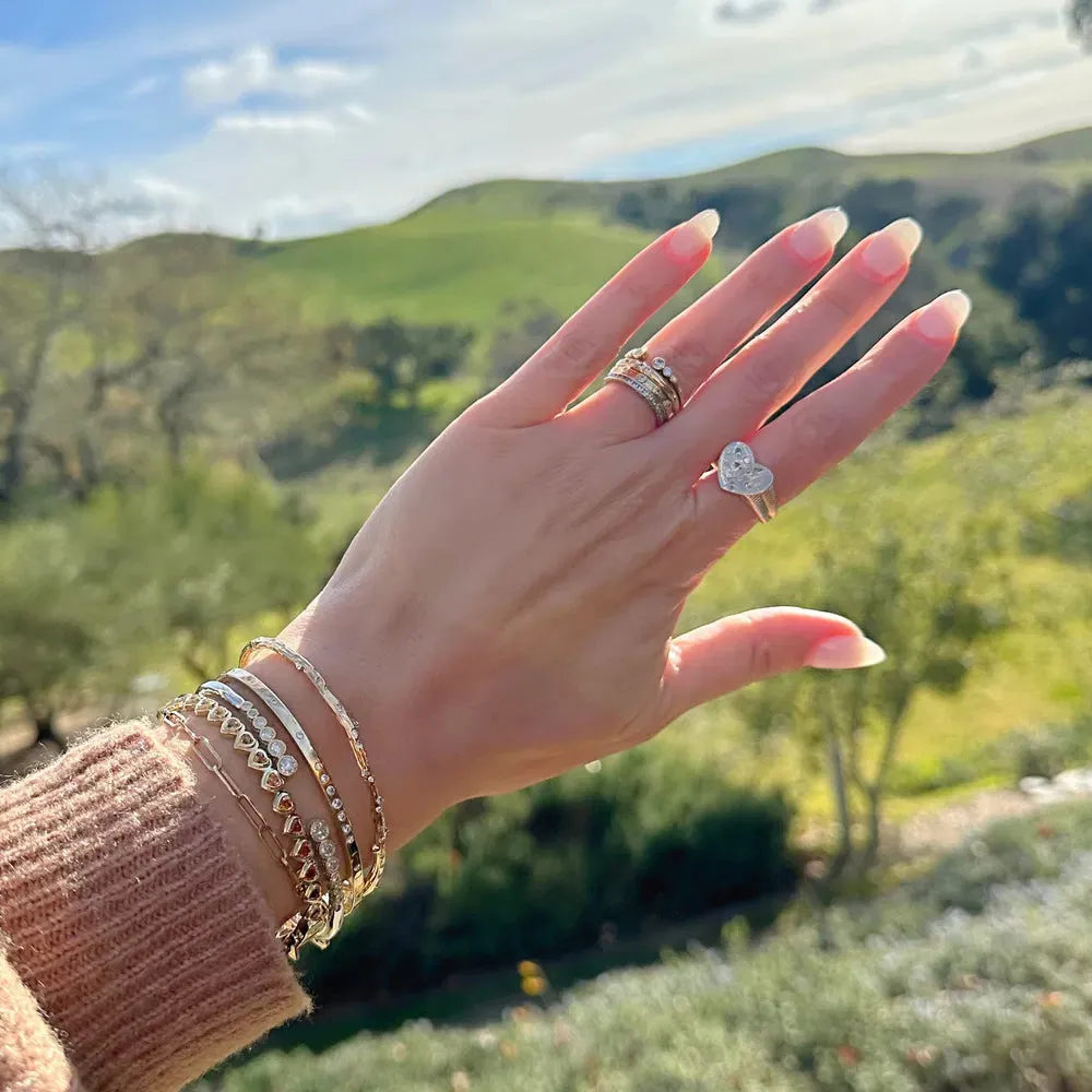 Graduated Open Bezel Stacker Ring