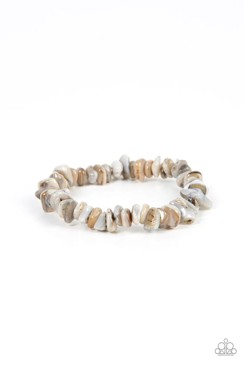 Grounded for Life - Multi - Natural Stone Rock Paparazzi Stretchy Bracelet