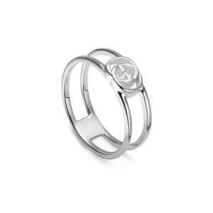 Gucci Sterling Open GG 6mm Ring Size 6.5