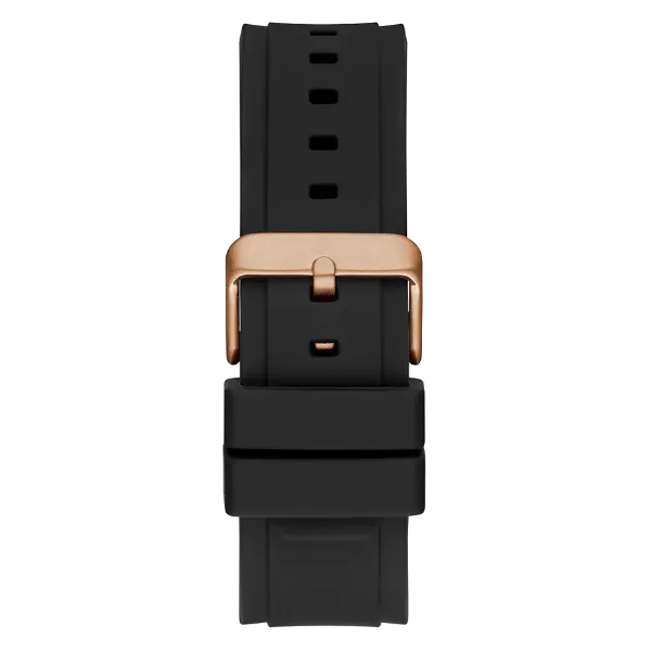 Guess Matrix Black Silicone Strap Black Dial Quartz Watch for Gents - GW0423G5