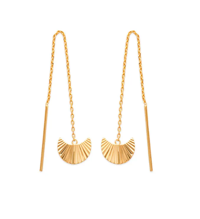 Half Moon Threader Earrings