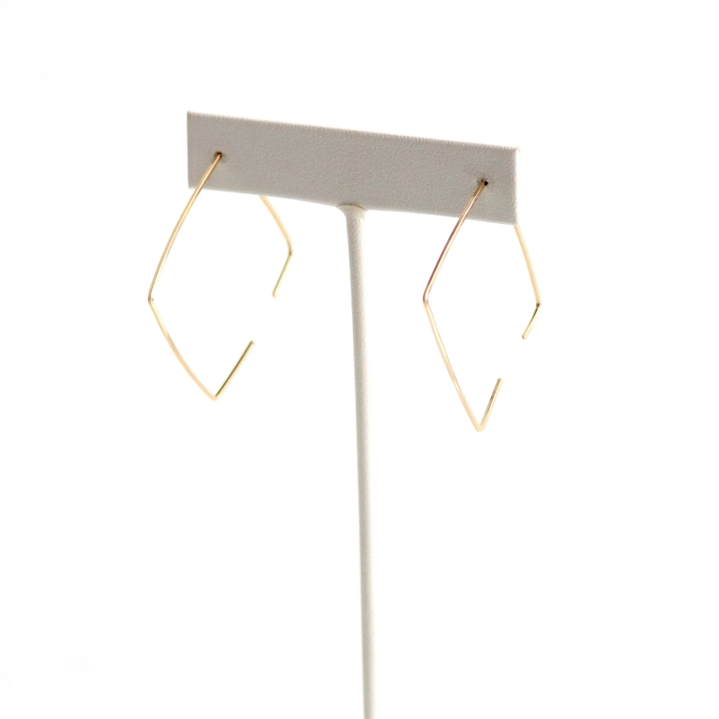 Hammered Square Threader Earrings