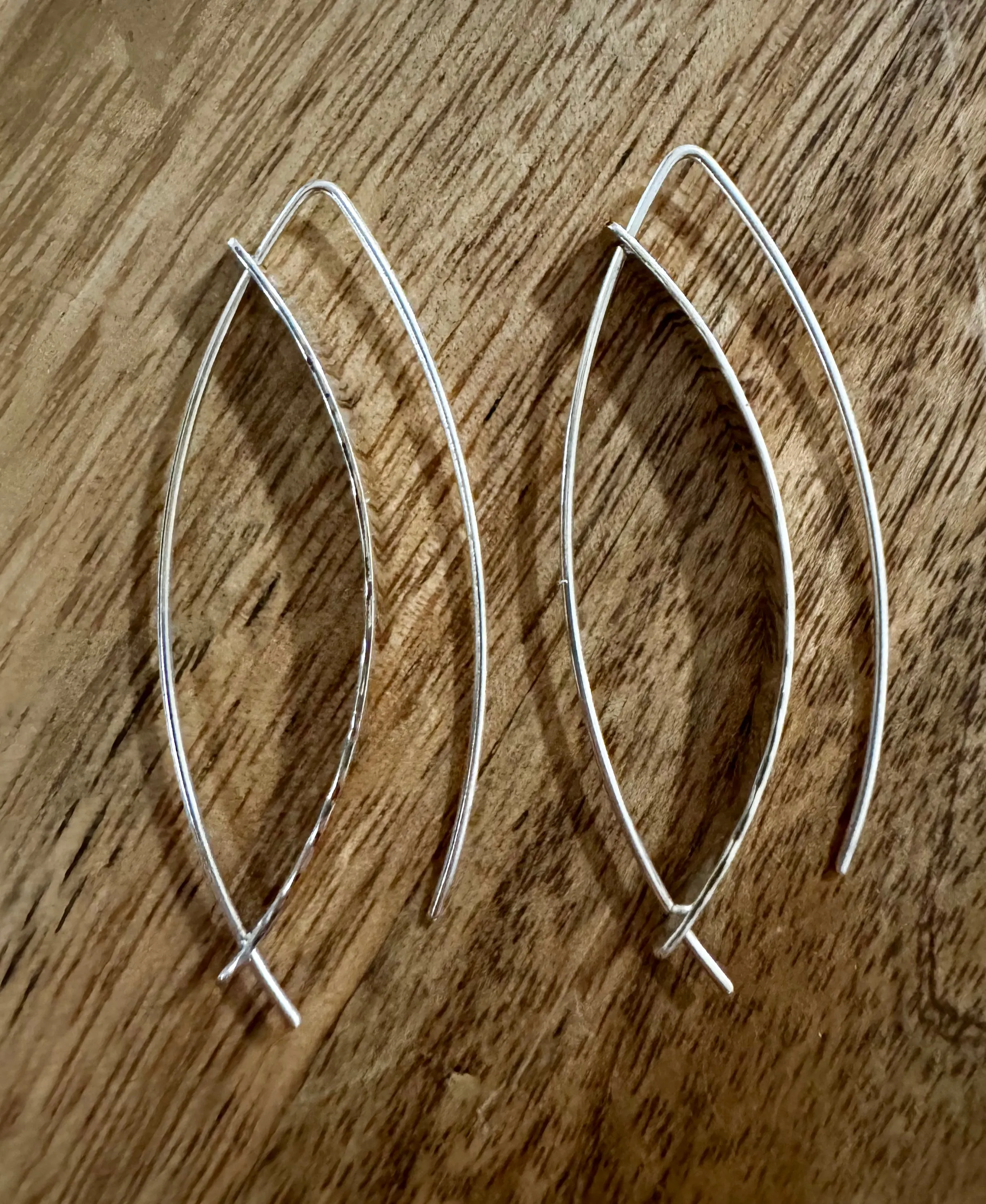 Hammered Threader Earrings