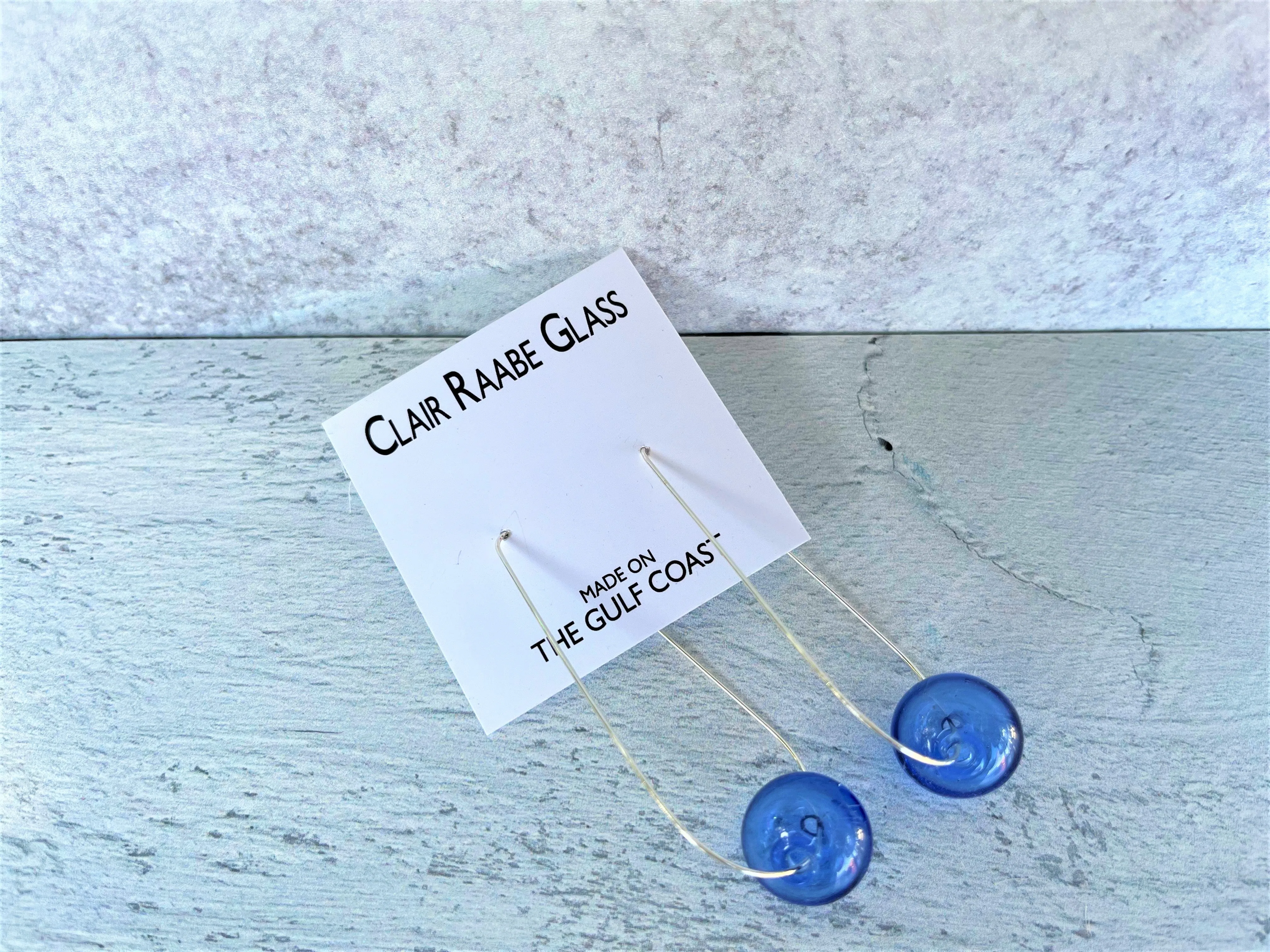 Handblown Glass Bead Threader Earrings