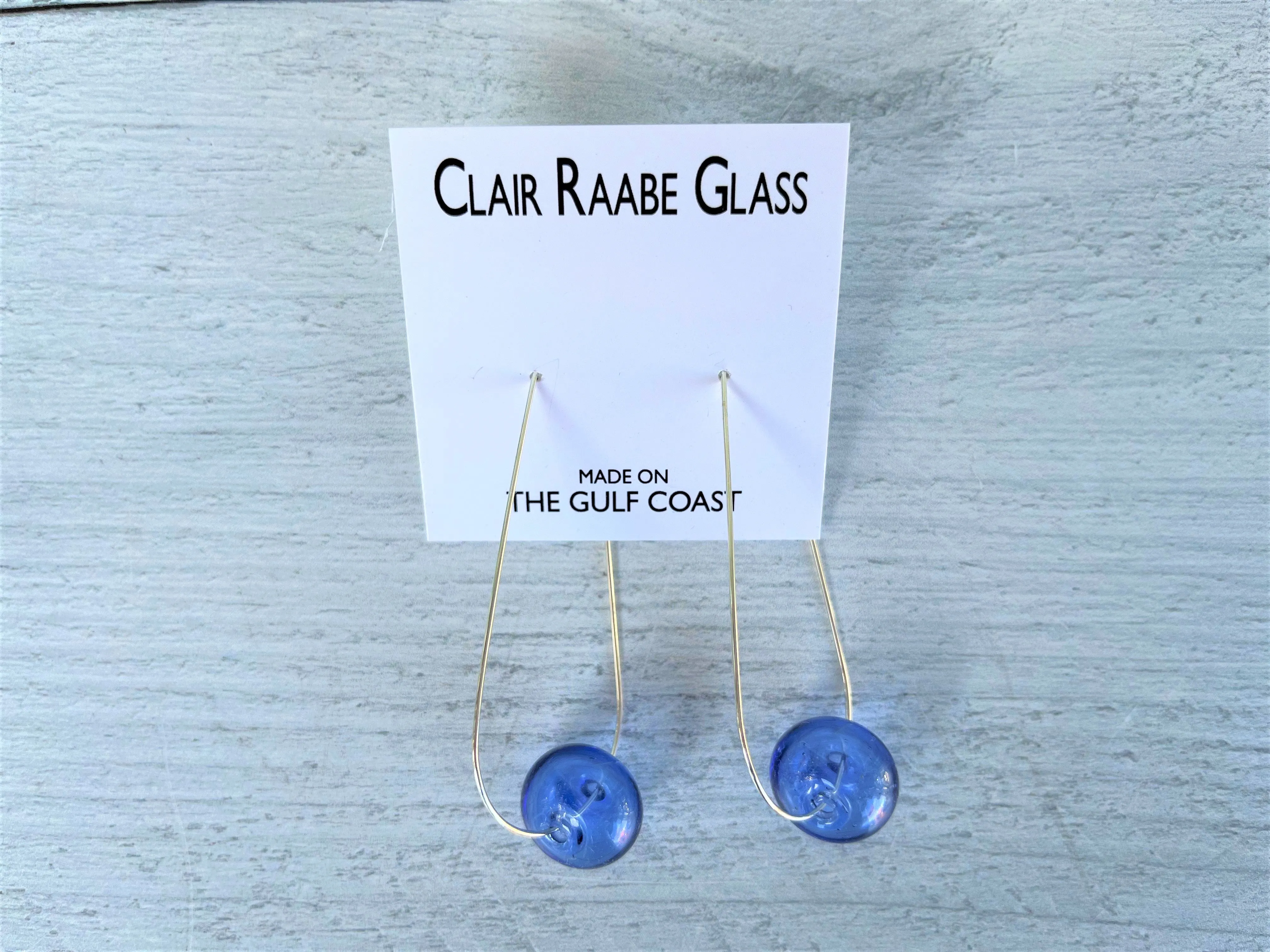 Handblown Glass Bead Threader Earrings