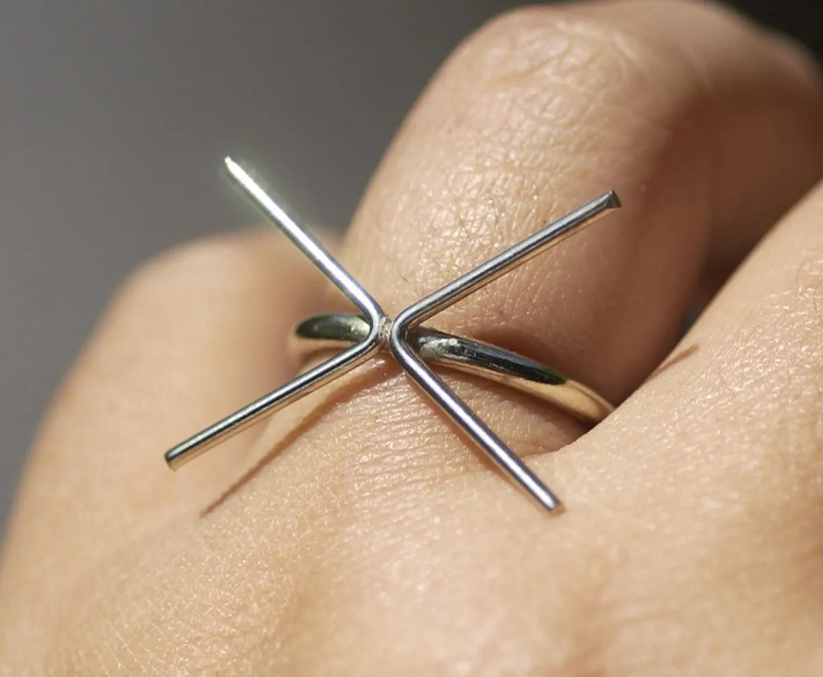 Handmade Claw Ring Setting For Natural Stones, Round shank, 4 prongs