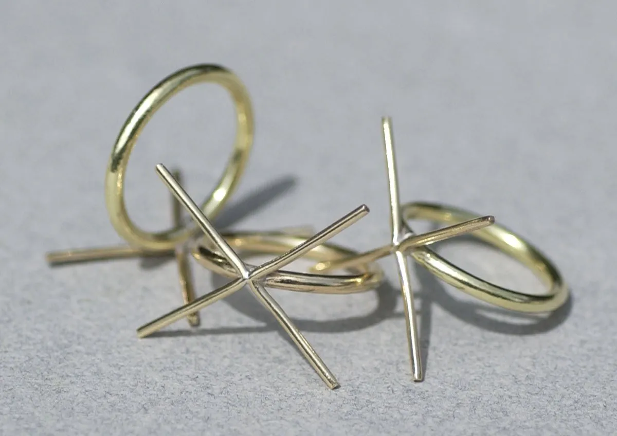 Handmade Claw Ring Setting For Natural Stones, Round shank, 4 prongs