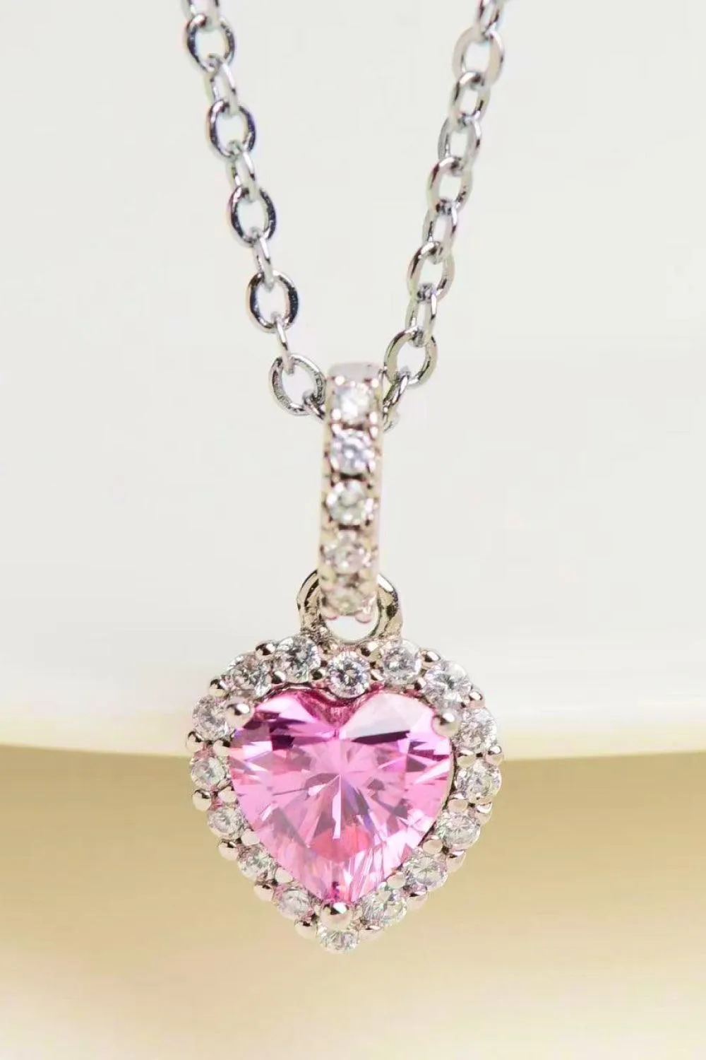 Hazel Blues® | 1 Carat Moissanite Heart Pendant Necklace