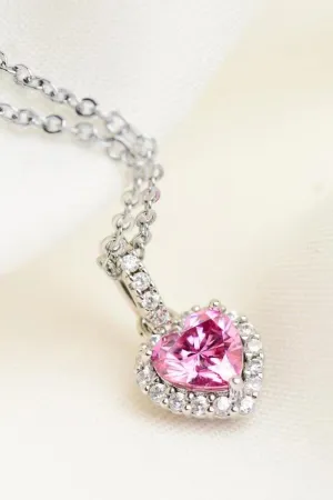 Hazel Blues® | 1 Carat Moissanite Heart Pendant Necklace