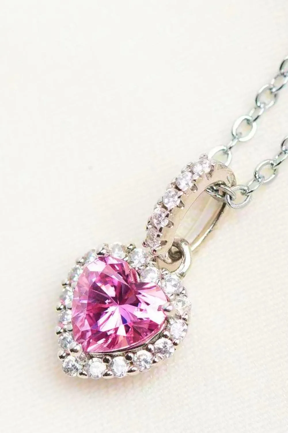 Hazel Blues® | 1 Carat Moissanite Heart Pendant Necklace