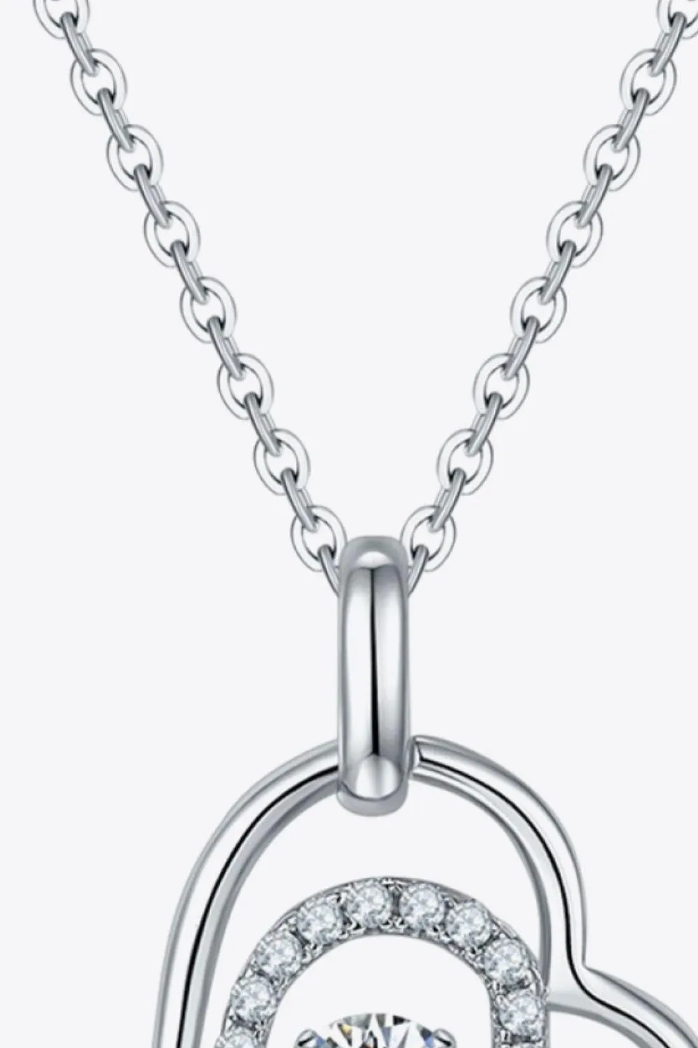 Hazel Blues® |  Moissanite Heart Pendant Necklace