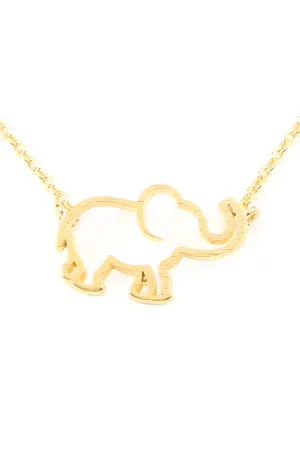 HDNC3N82 - ELEPHANT CAST PENDANT NECKLACE