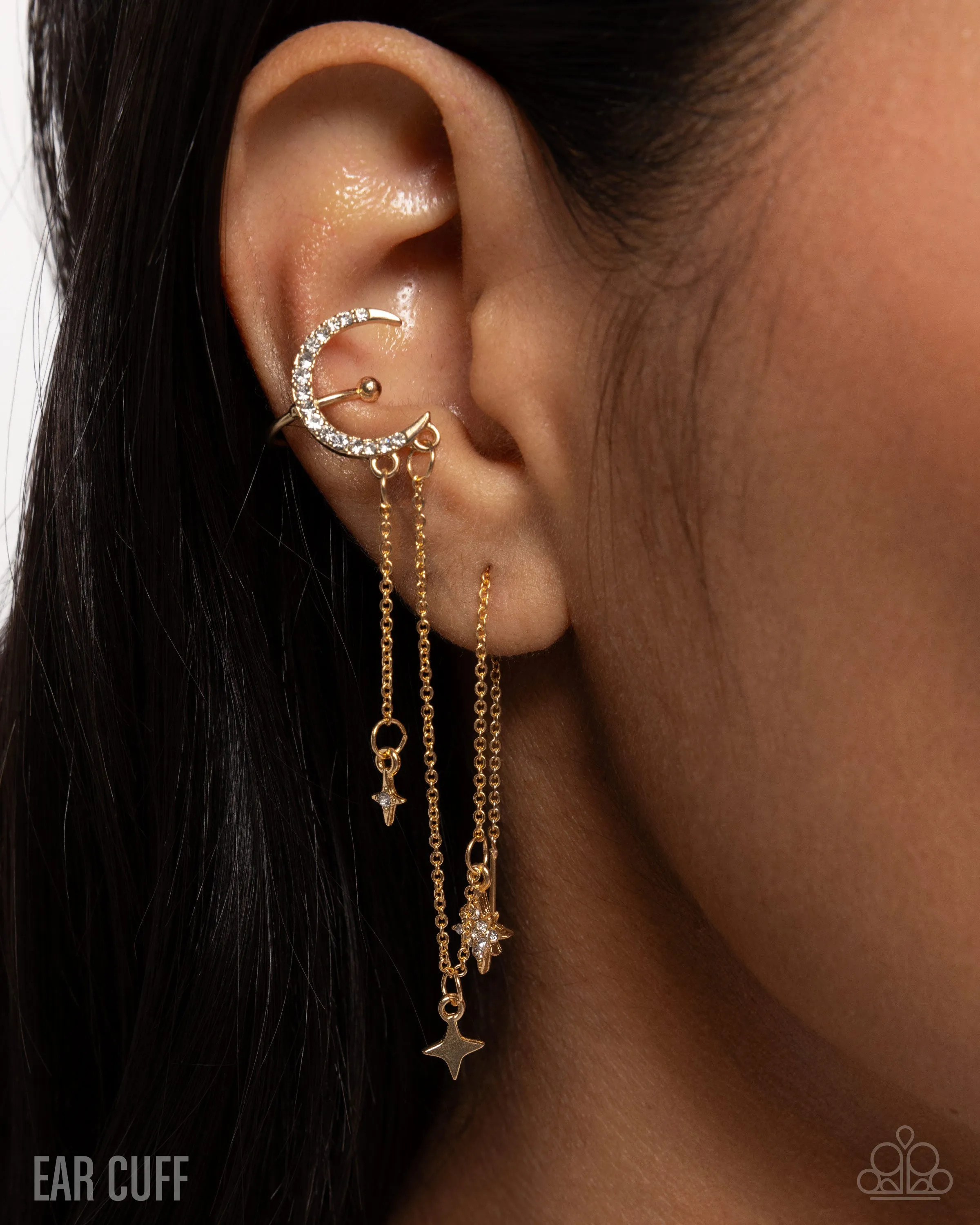 Heaven Struck Gold Ear Cuff Earrings Paparazzi