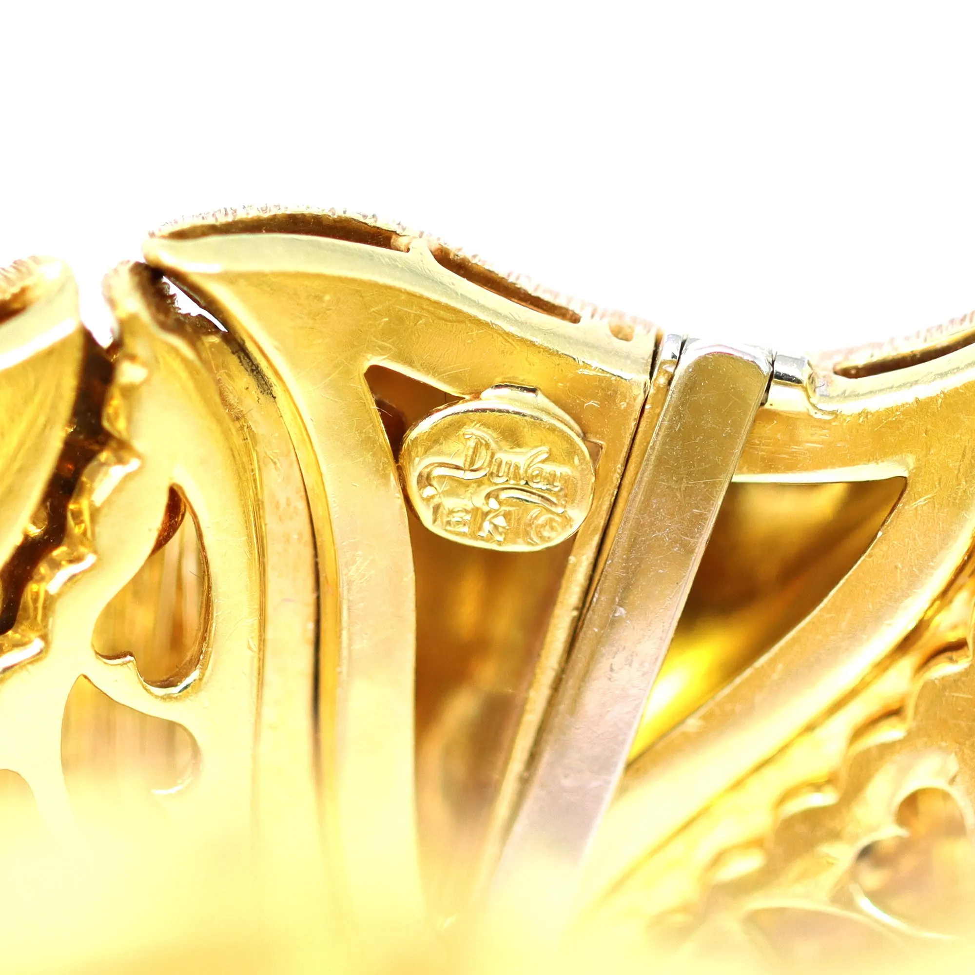 Henry Dunay Textured 18k Gold Link Bracelet