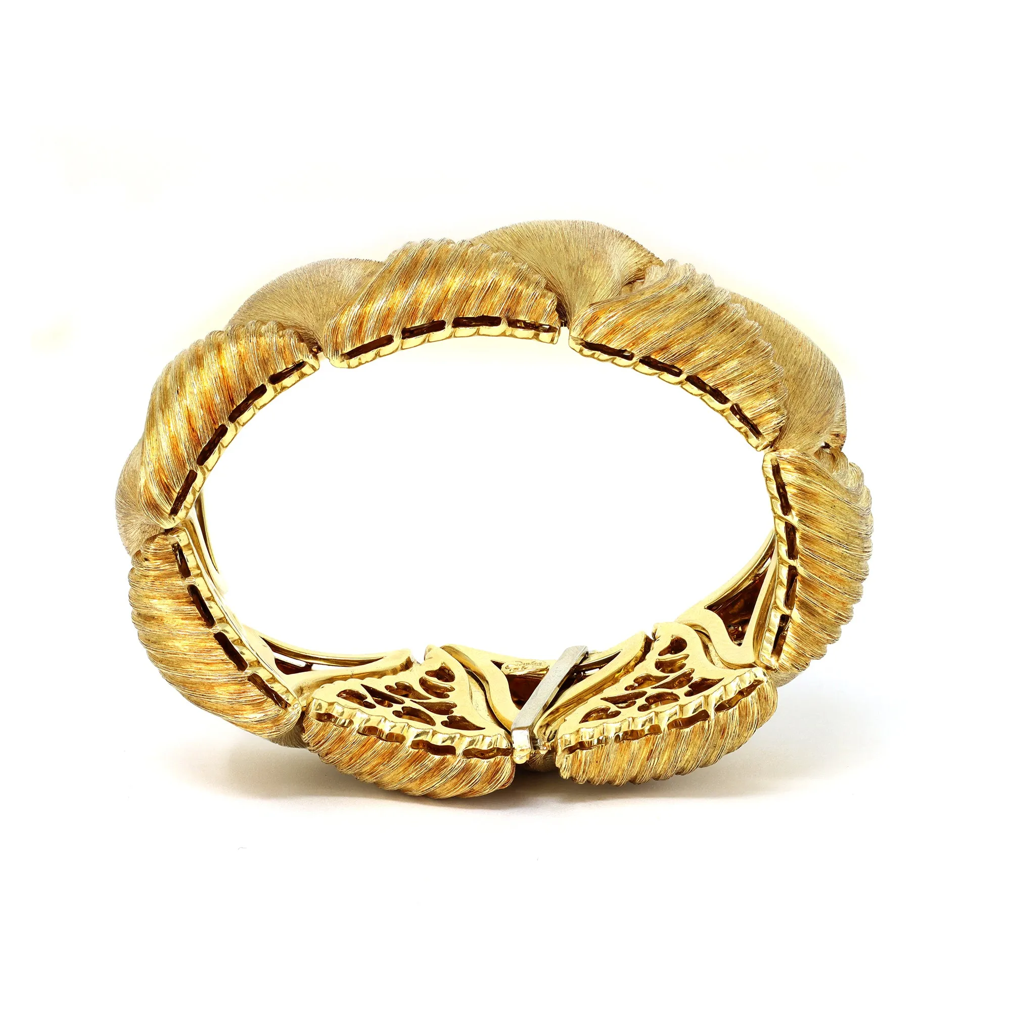 Henry Dunay Textured 18k Gold Link Bracelet