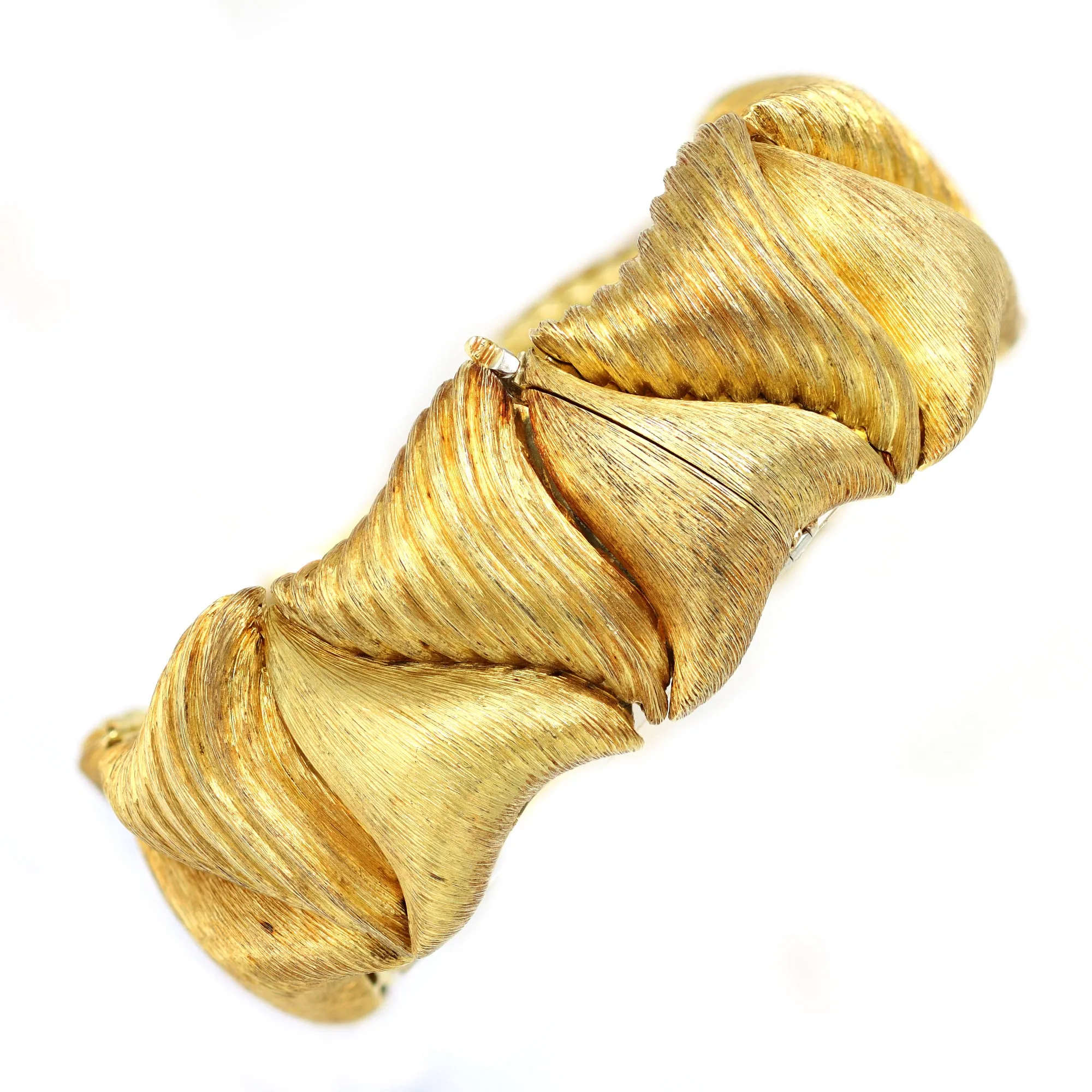 Henry Dunay Textured 18k Gold Link Bracelet