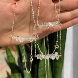 Herkimer Diamond Bar Necklace