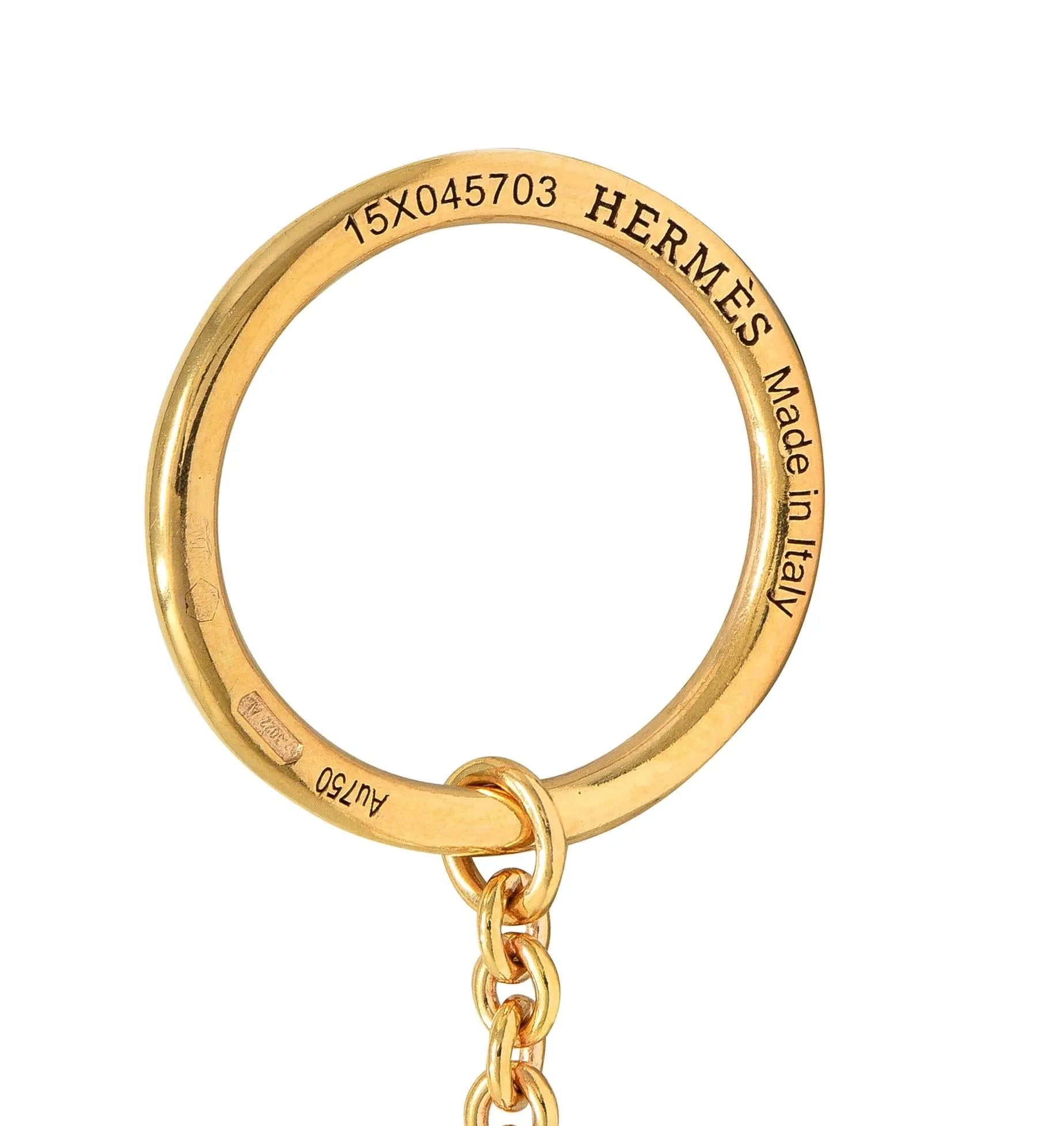 Hermés Contemporary 18 Karat Yellow Gold Filet d'Or Horse-Bit Chain Link Necklace
