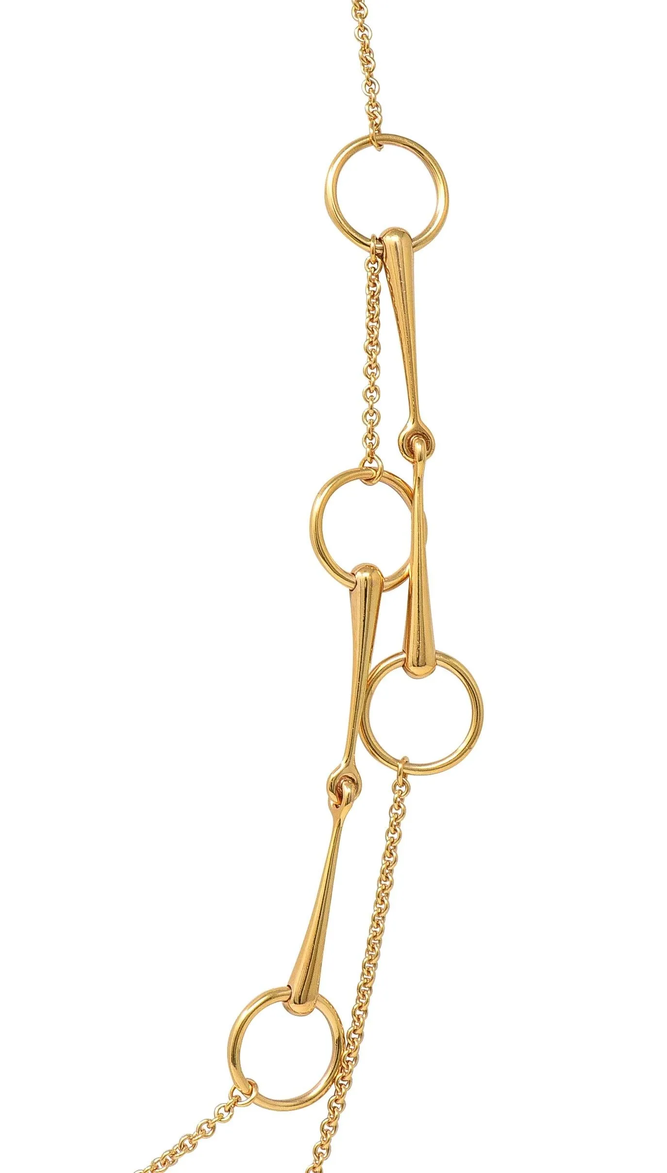 Hermés Contemporary 18 Karat Yellow Gold Filet d'Or Horse-Bit Chain Link Necklace