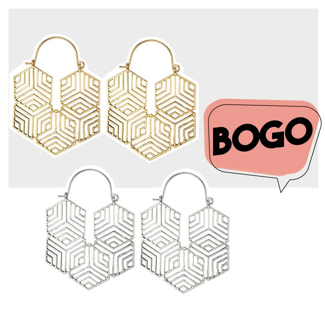 Hex -Gold Earrings