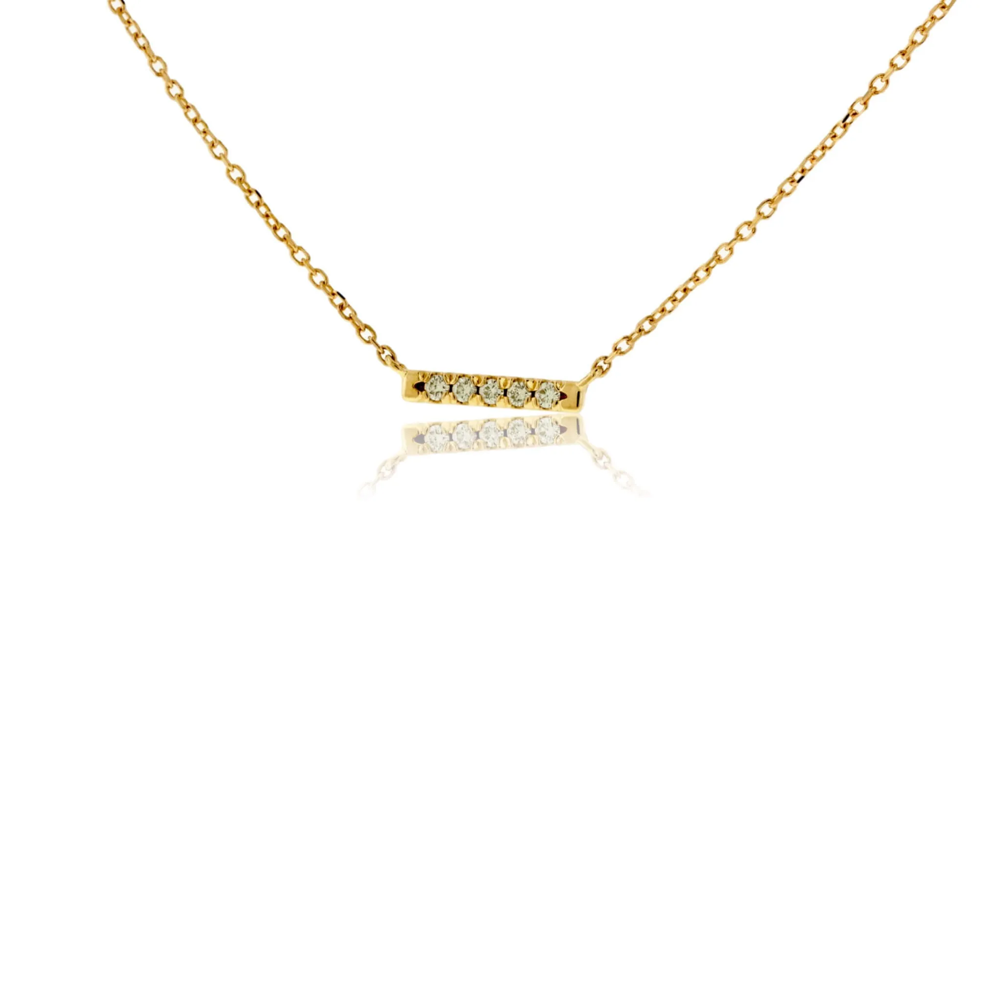 Horizontal Diamond Bar Necklace