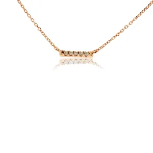 Horizontal Diamond Bar Necklace