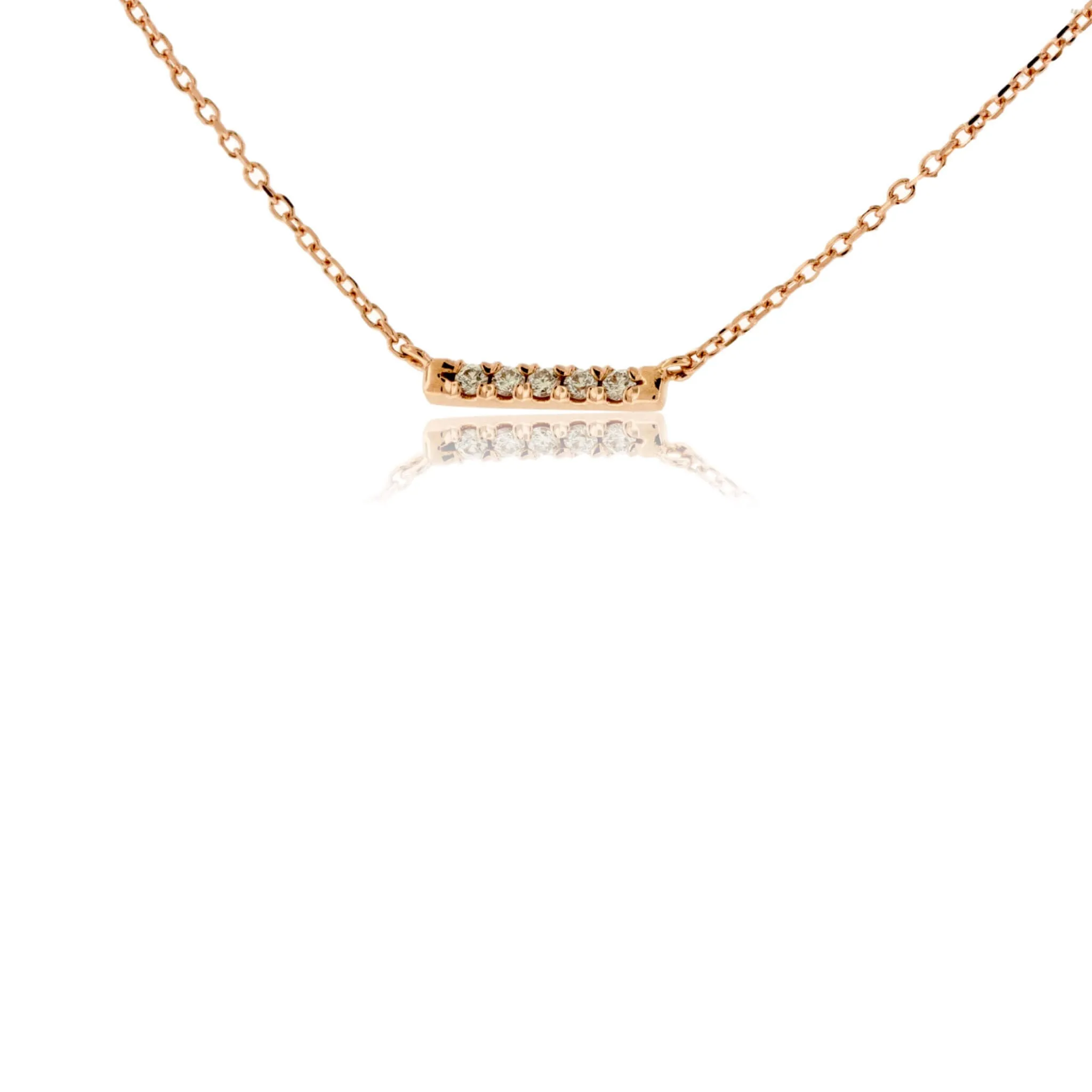 Horizontal Diamond Bar Necklace