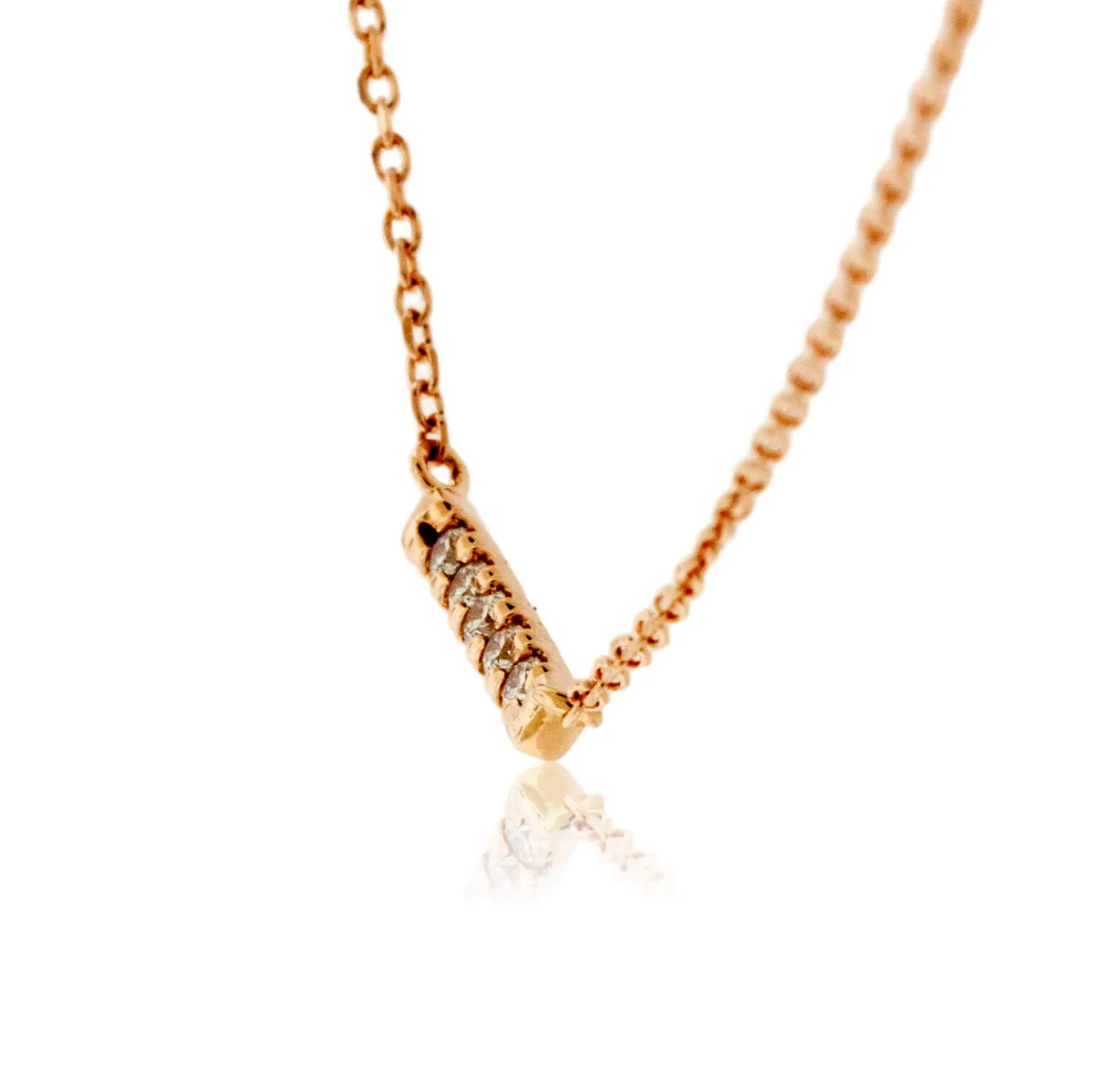 Horizontal Diamond Bar Necklace