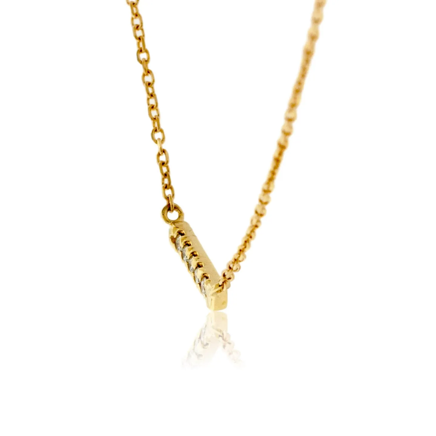 Horizontal Diamond Bar Necklace