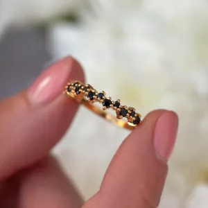 Ines Black Spinel Stacking Ring