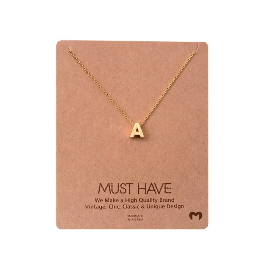 INITIAL A GOLD NECKLACE