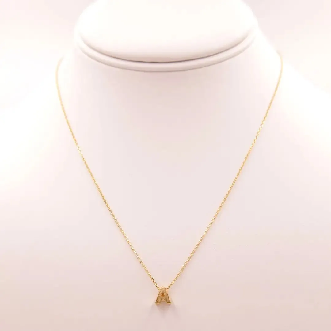 INITIAL A GOLD NECKLACE