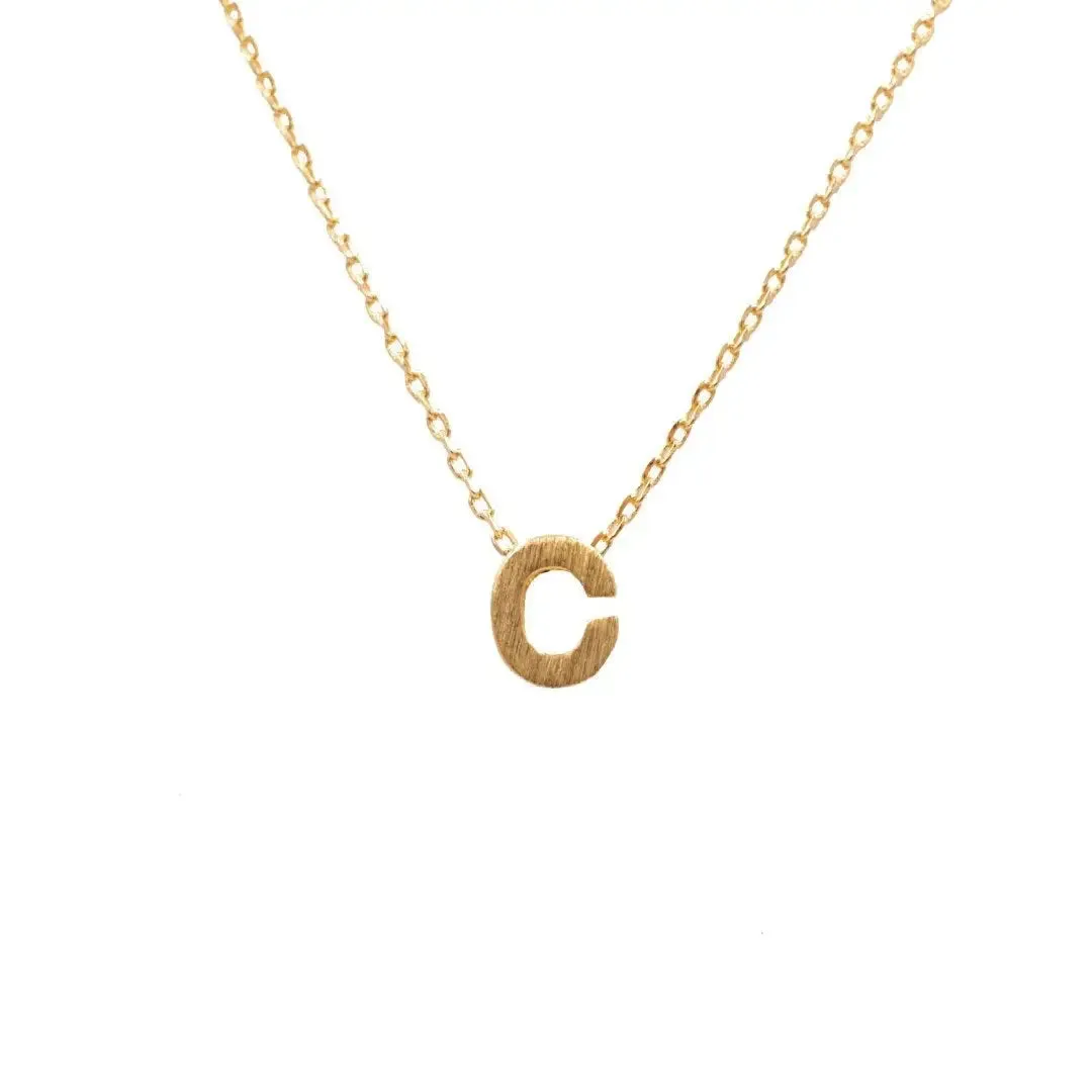 INITIAL C GOLD NECKLACE