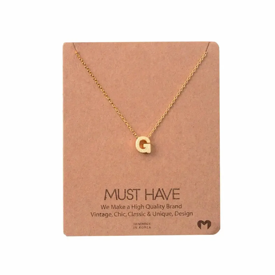 INITIAL G GOLD NECKLACE