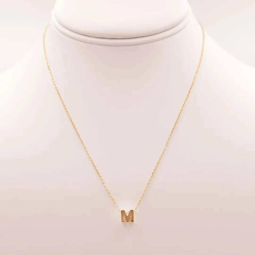 INITIAL M GOLD NECKLACE