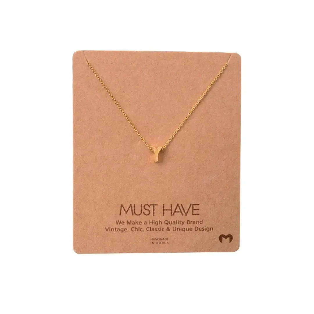 INITIAL Y GOLD NECKLACE