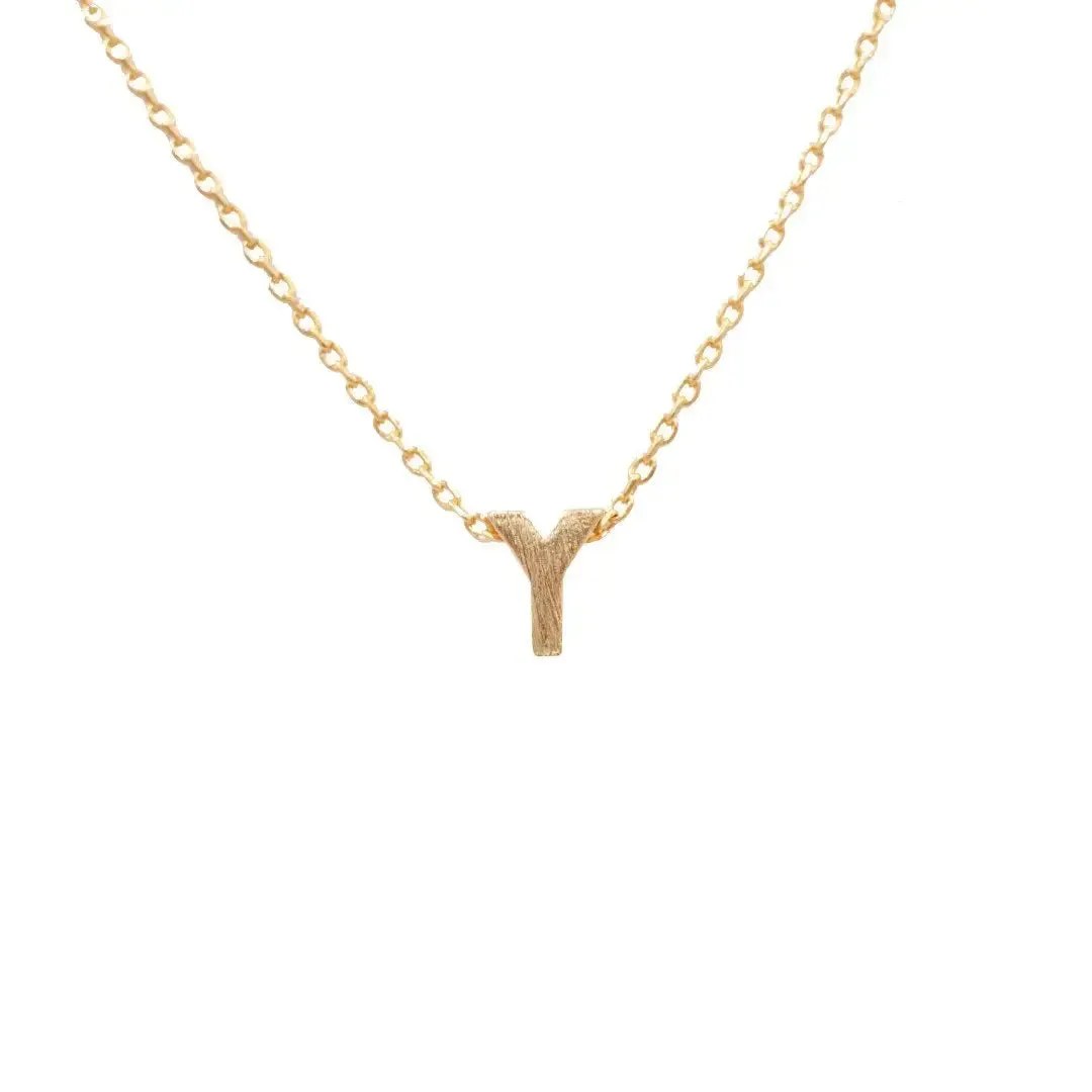 INITIAL Y GOLD NECKLACE