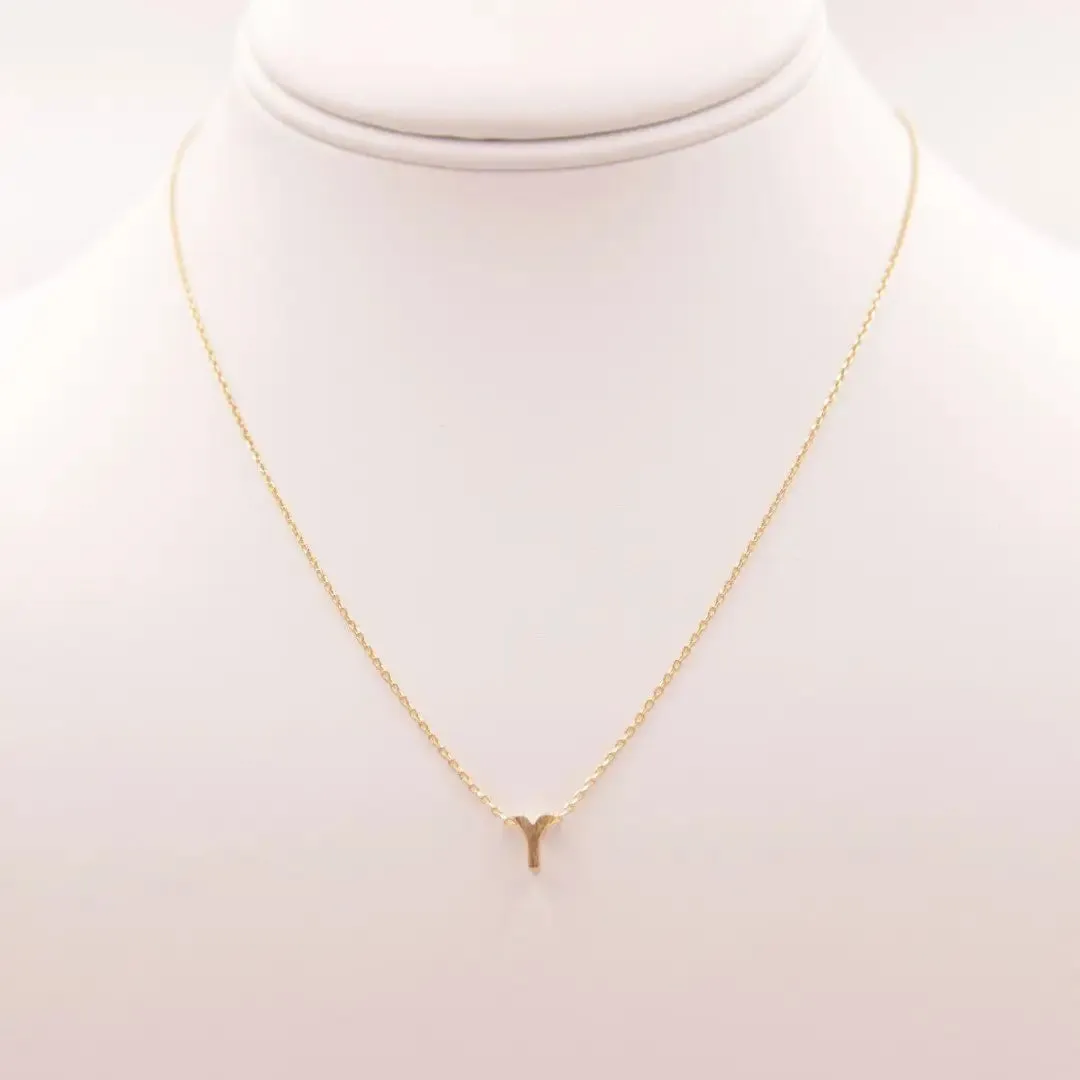 INITIAL Y GOLD NECKLACE